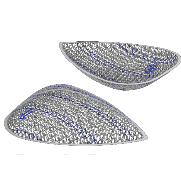 Meril Filaprop 3D pre-shaped inguinal hernia mesh, left and right