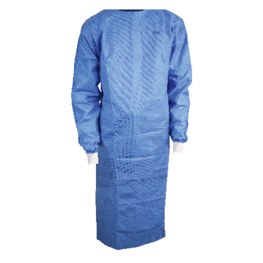 MAIRA Standard Gown, 43 GSM SMS, AAMI Level 2, elastic cuff, blue