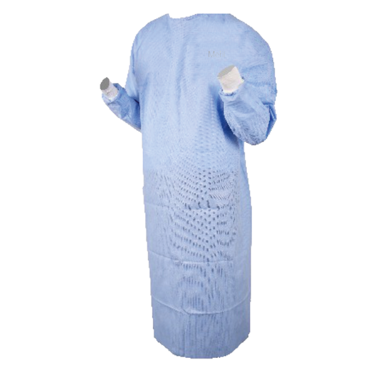 MAIRA Supreme Gown, 51 GSM SMS with Breathable Viral Barrier BVB film, AAMI Level 4