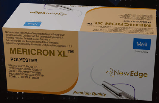 Mericron XL Polyester braided coated polyester suture carton