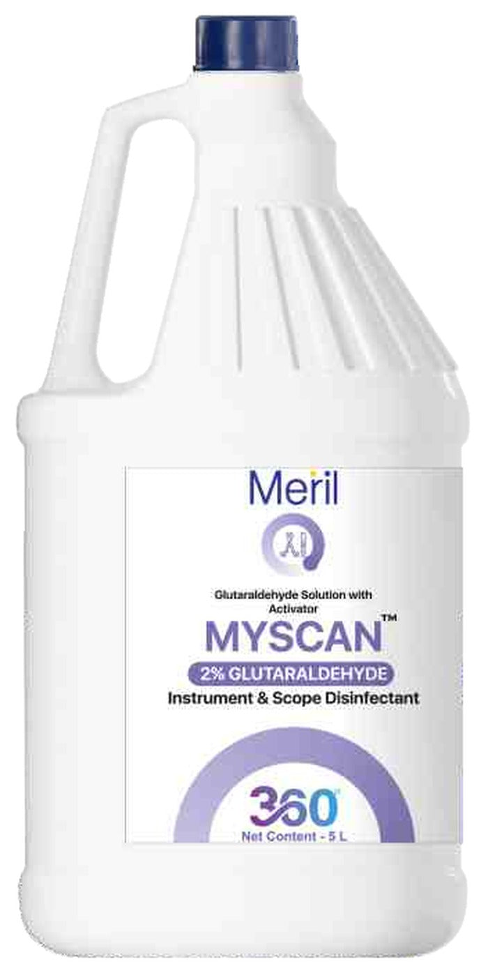 Meril MyScan 2 percent glutaraldehyde instrument and scope disinfectant, 5 litre can